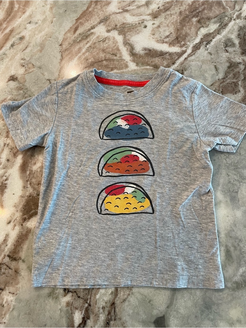 Tea Collection Boys Short Sleeve Cotton Taco Print T-shirt 3T